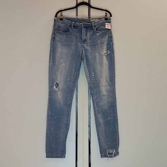 Blank NYC Skinny Classique Splatter Distressed Jeans size 31 - Picture 1 of 16